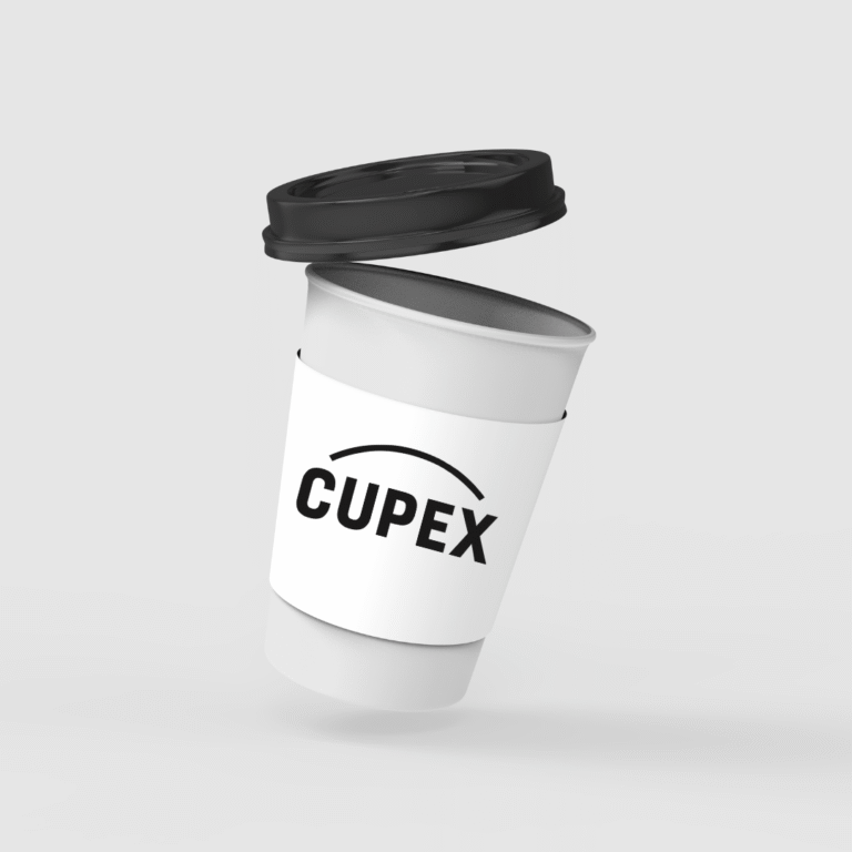 black and grey retro character coffee cup instagram post